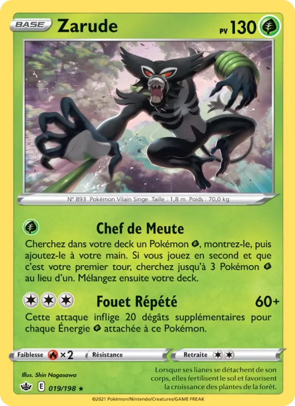 019/198 Zarude Holo - Règne de Glace
