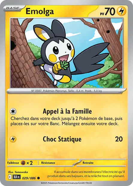 029/086 Emolga POKEBALL - Foudre Noire - Pokeball