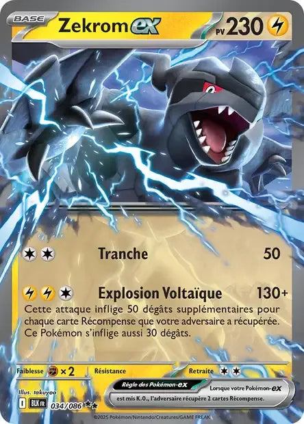 034/086 Zekrom EX - Foudre Noire