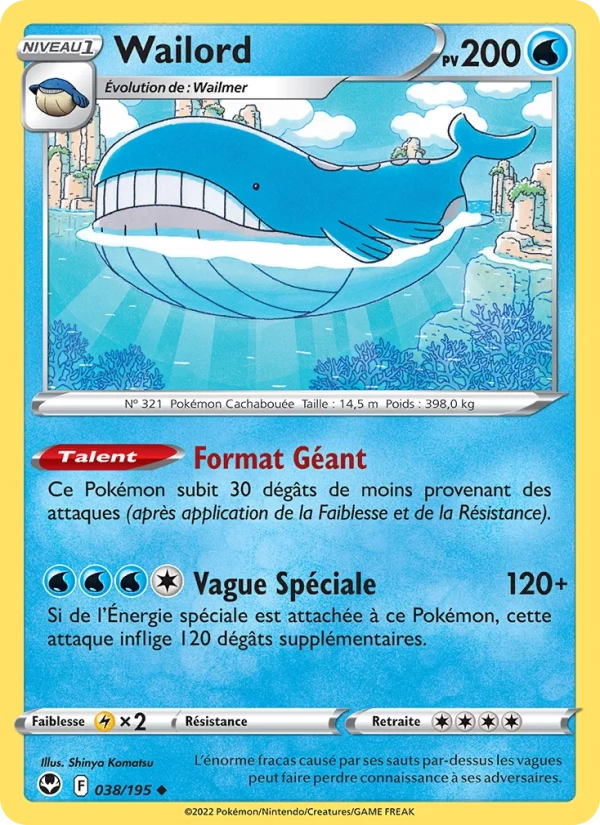 038/195 Wailord Reverse - Tempête Argentée