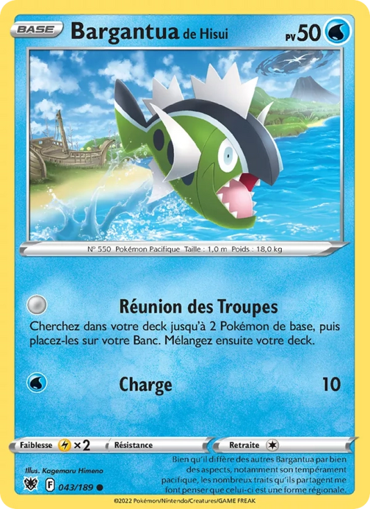 043/189 Bargantua de Hisui Reverse - Astres Radieux