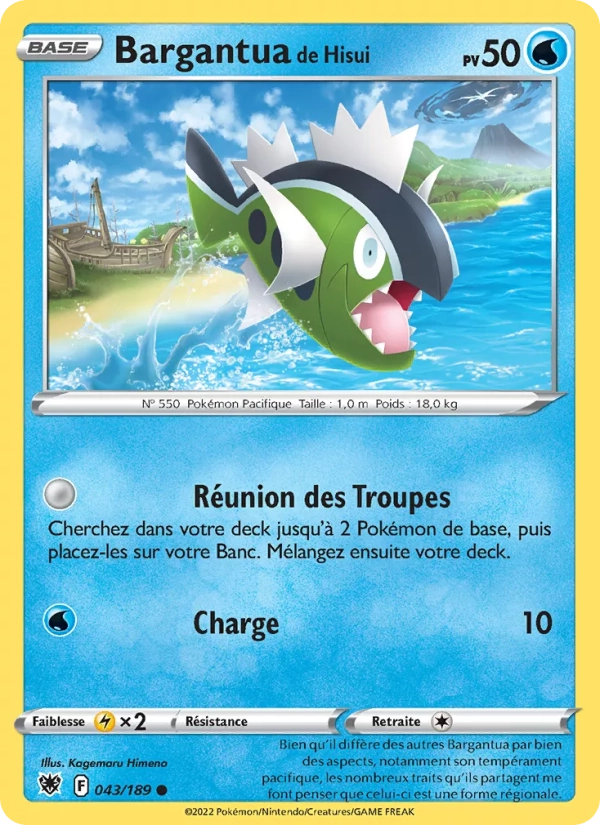 043/189 Bargantua de Hisui Reverse - Astres Radieux