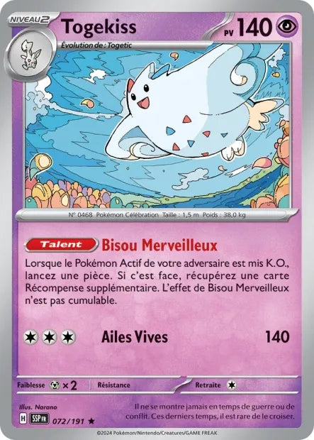 072/191 Togekiss Holo - Étincelles Déferlantes