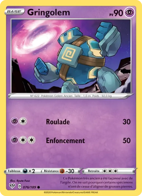 076/189 Gringolem Reverse - Ténèbres Embrasées