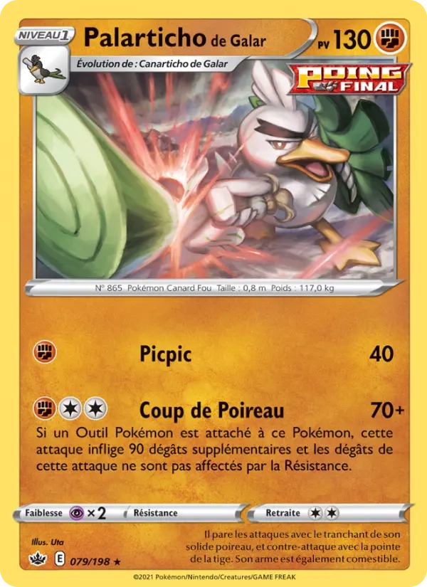 079/198 Palarticho de Galar Reverse - Règne de Glace