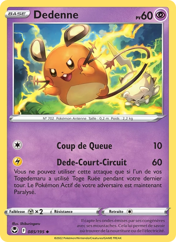 085/195 Dedenne Reverse - Tempête Argentée