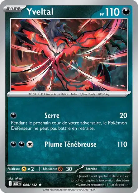 088/132 Yveltal Holo - Méga-Évolution