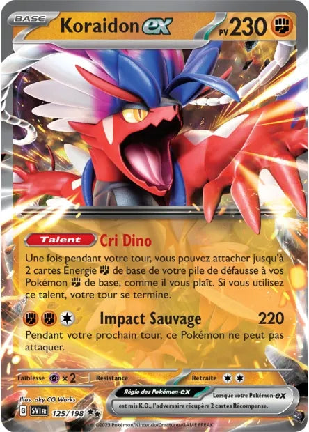 125/198 Koraidon EX - Écarlate et Violet