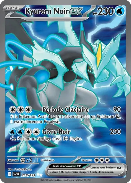 218/191 Kyurem Noir EX - Étincelles Déferlantes