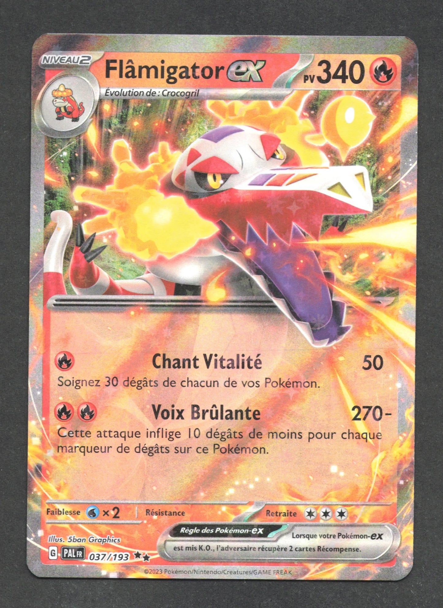 037/193 Flamigator EX - Évolutions à Paldea