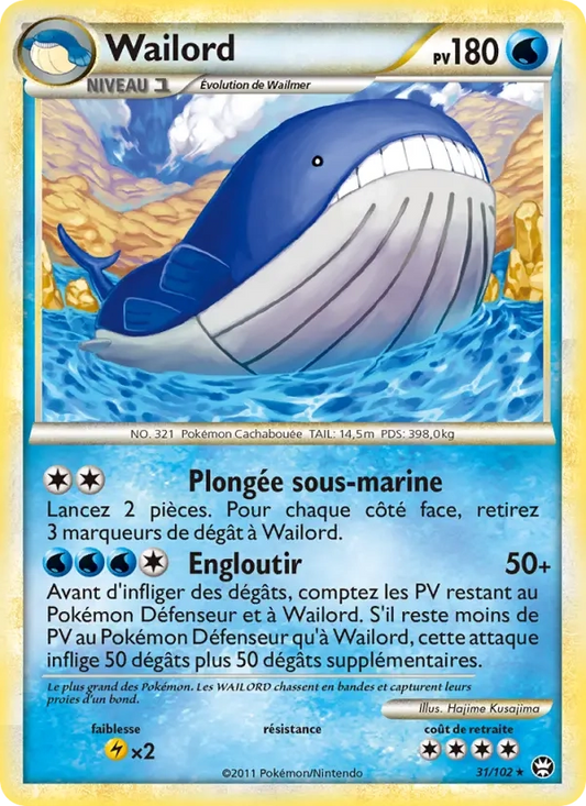 31/102 Wailord RARE - Triomphe