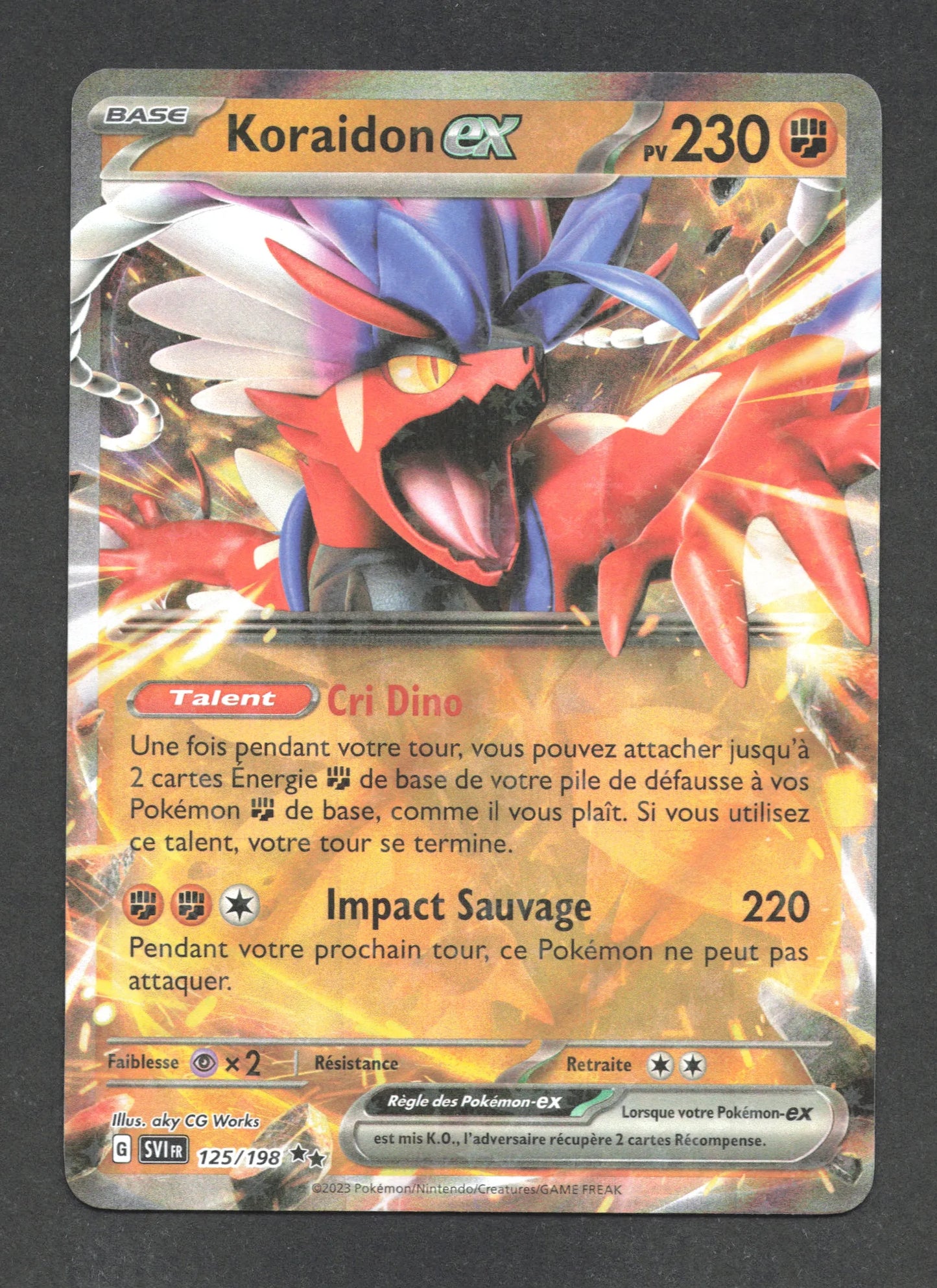 125/198 Koraidon EX - Écarlate et Violet