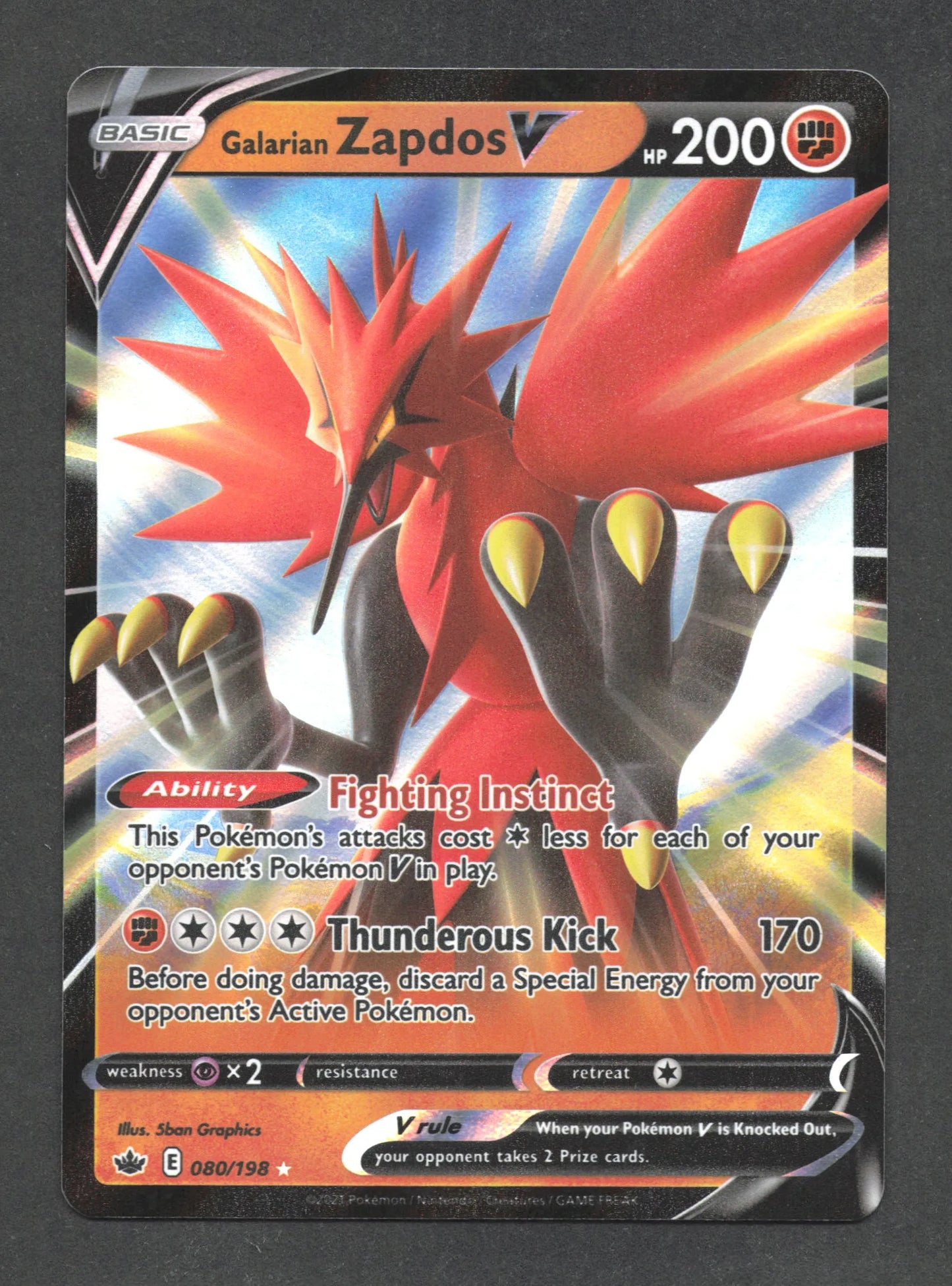 080/198 Zapdos V ANGLAIS - Anglais