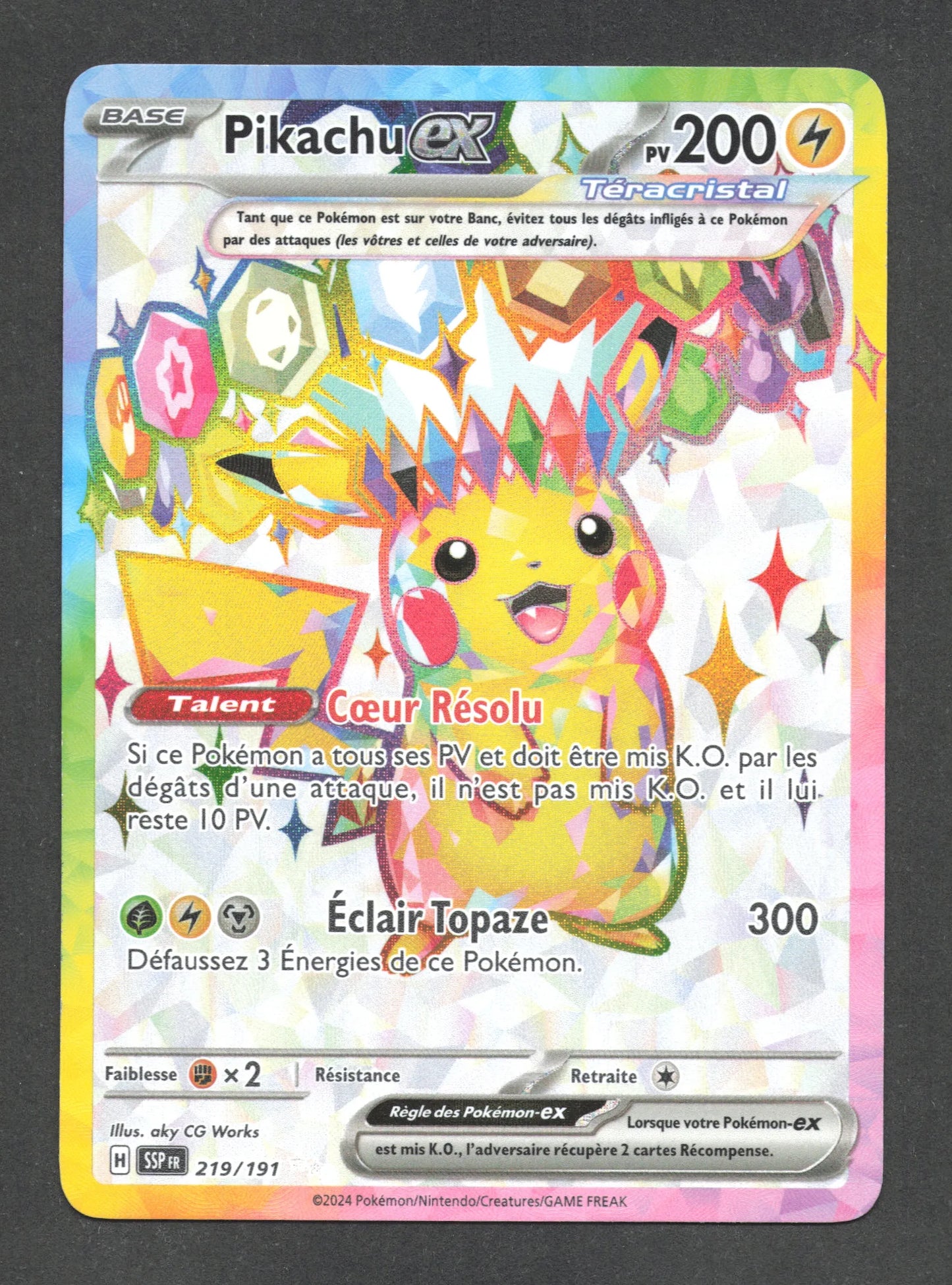 219/191 Pikachu EX - Étincelles Déferlantes
