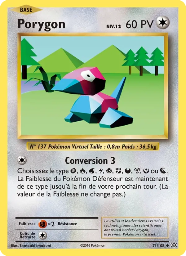 71/108 Porygon REVERSE - Évolutions