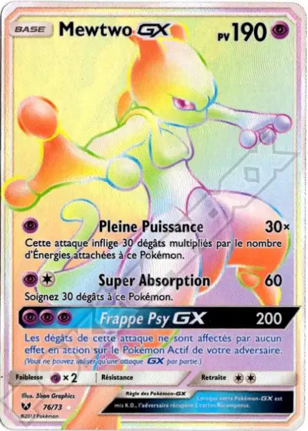 76/73 Mewtwo GX PSA 10 - Cartes Gradées