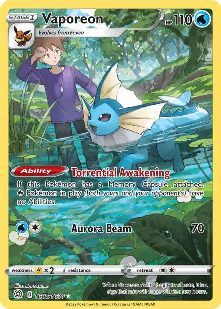 TG02/TG30 Vaporeon TG ANGLAIS - Anglais