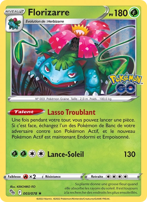 003/078 Florizarre REVERSE - Pokémon GO
