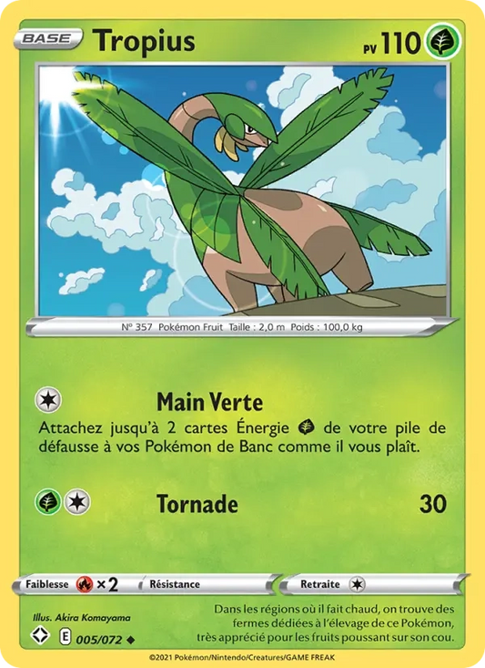 005/072 Tropius Reverse - Destinées Radieuses