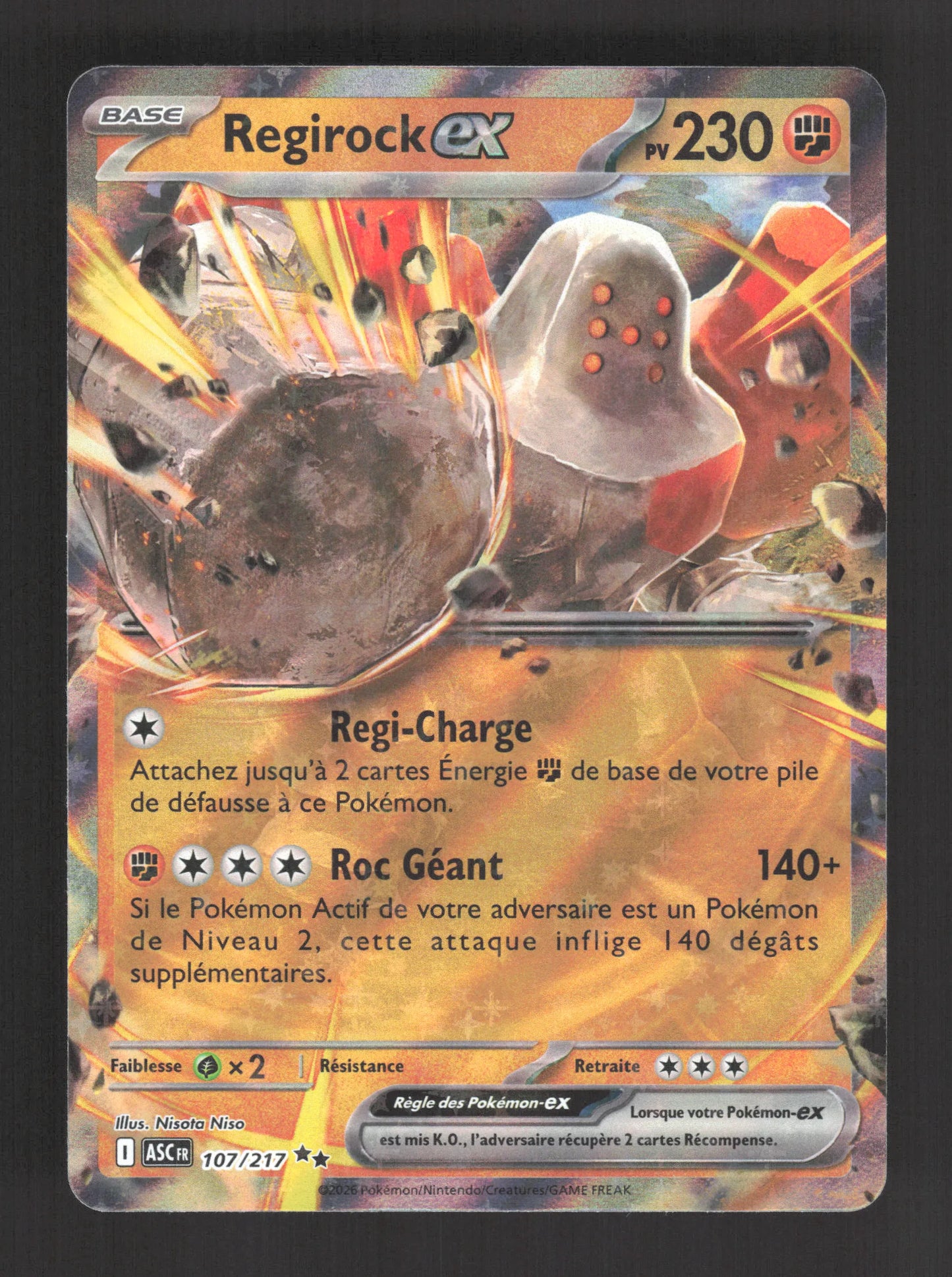 107/217 Regirock EX - Héros Transcendants