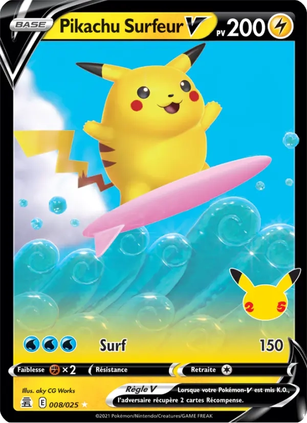 008/025 Pikachu Surfeur V - Célébrations