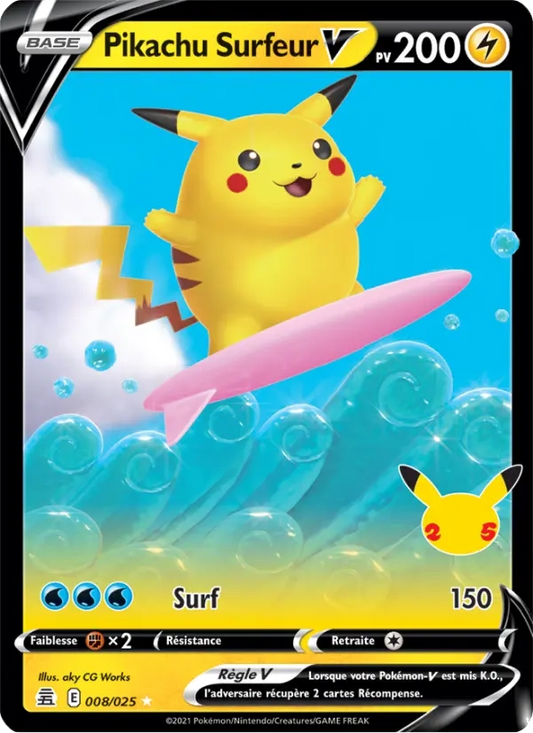 008/025 Pikachu Surfeur V - Célébrations