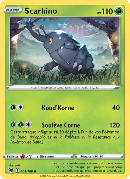 008/189 Scarhino Reverse - Astres Radieux