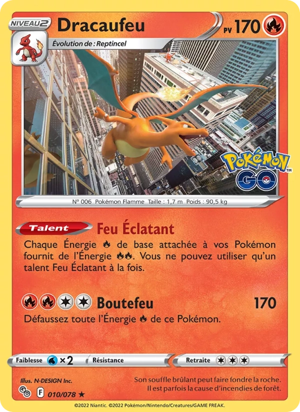 010/078 Dracaufeu REVERSE - Pokémon GO