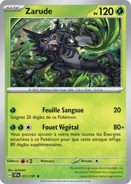 011/191 Zarude Holo - Étincelles Déferlantes