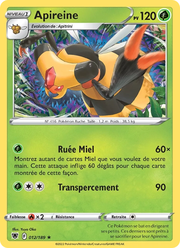 012/189 Apireine Reverse - Astres Radieux