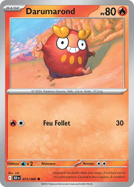 013/086 Darumarond POKEBALL - Foudre Noire - Pokeball