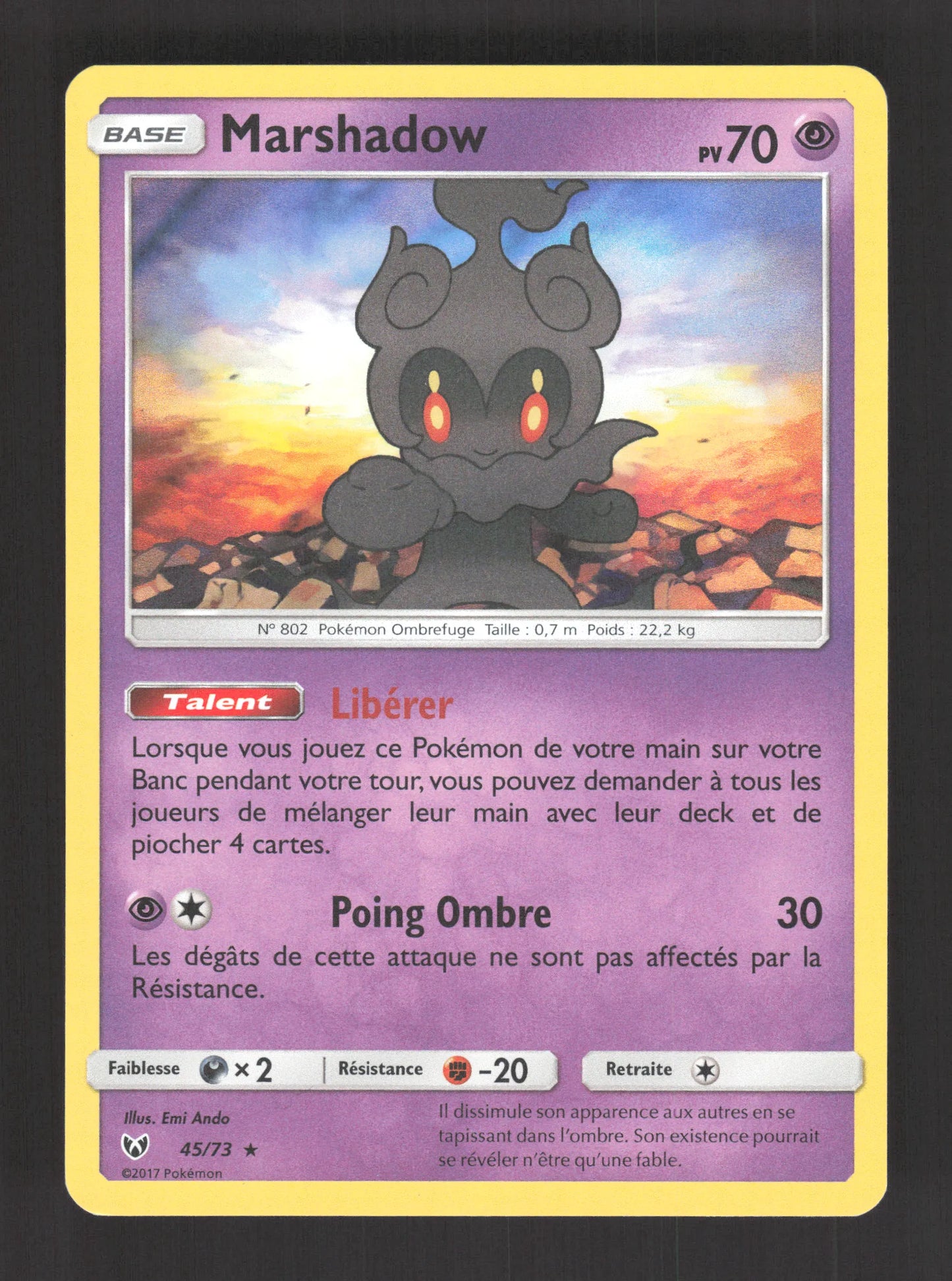 45/73 Marshadow HOLO - Légendes Brillantes