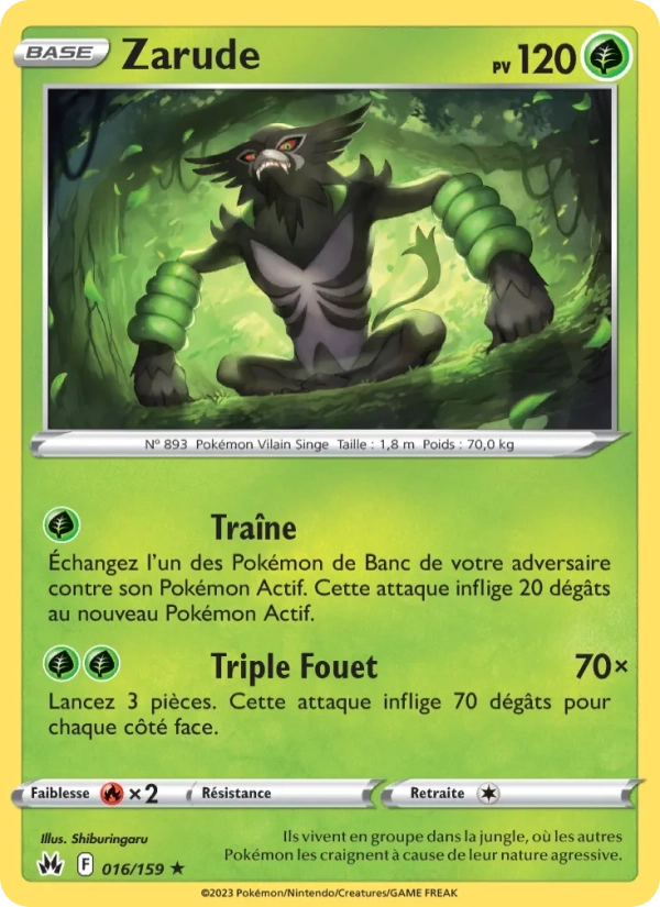016/159 Zarude HOLO - Zénith Suprême