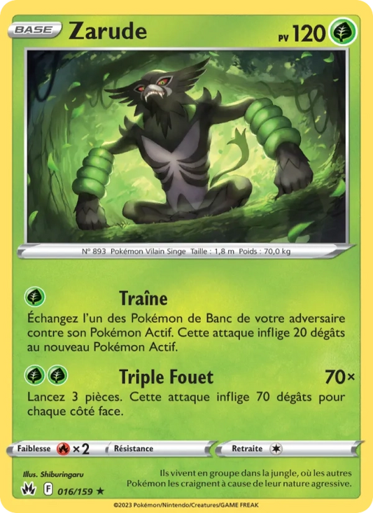016/159 Zarude REVERSE - Zénith Suprême