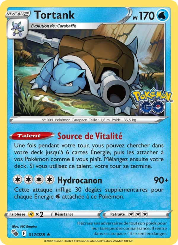 017/078 Tortank HOLO - Pokémon GO