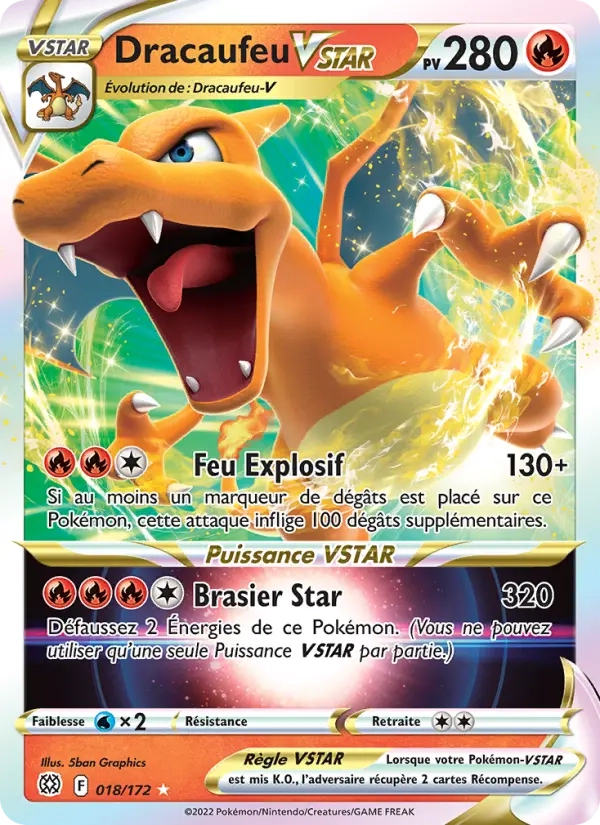 018/172 Dracaufeu VSTAR - Stars Étincelantes