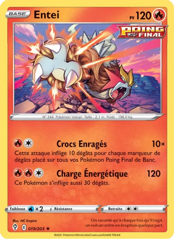 019/203 Entei Reverse - Évolution Céleste