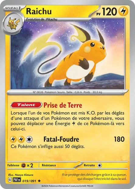 Raichu Holo 019/091 - Destinées de Paldea