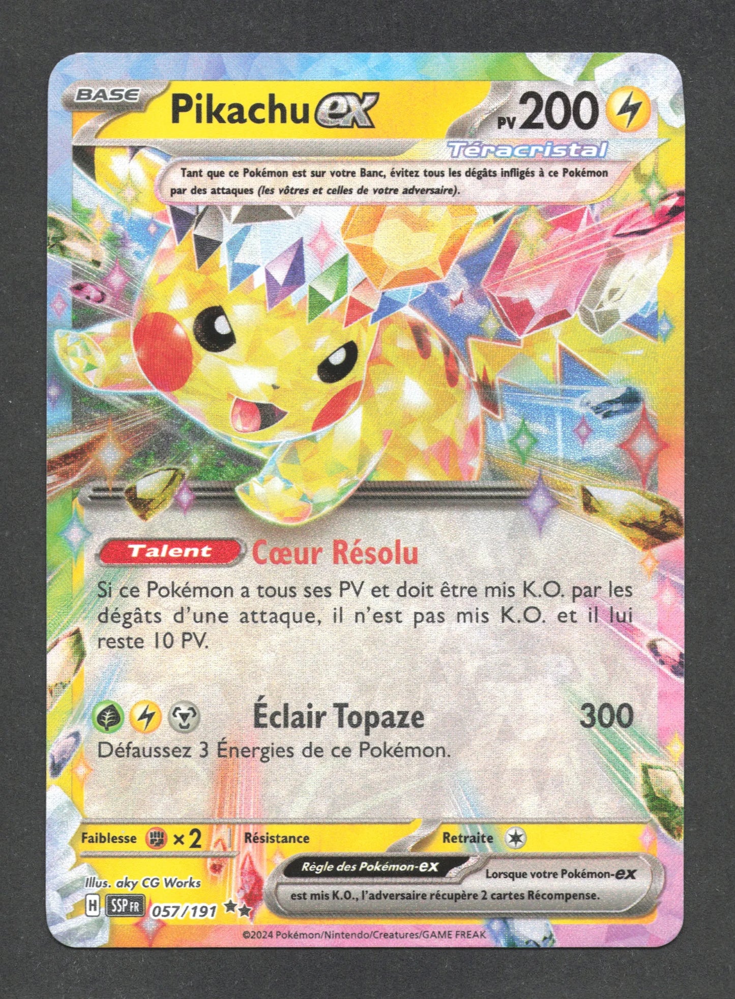 057/191 Pikachu EX - Étincelles Déferlantes