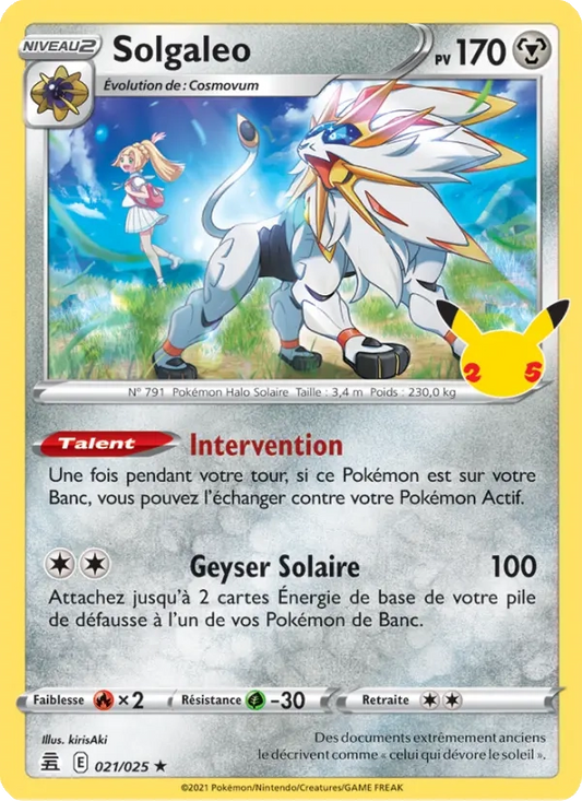 021/025 Solgaleo Holo - Célébrations