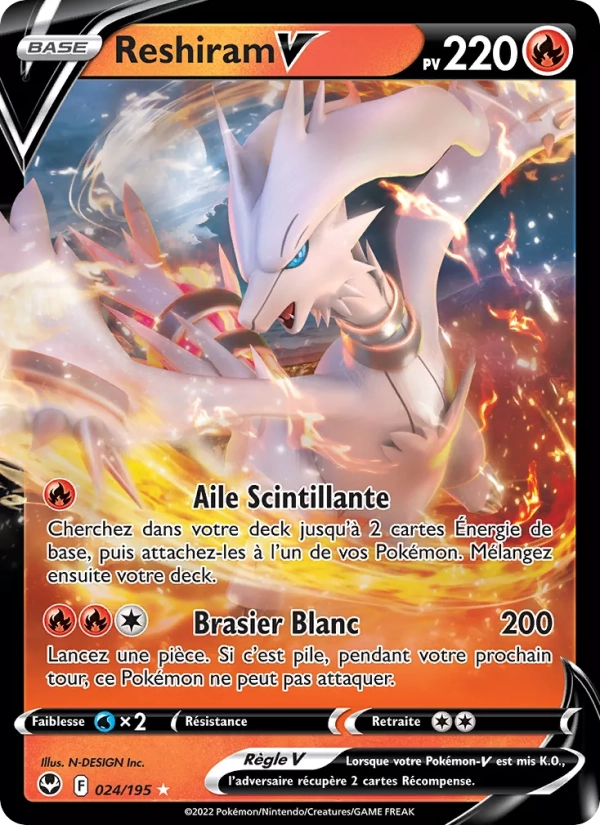 024/195 Reshiram V - Tempête Argentée