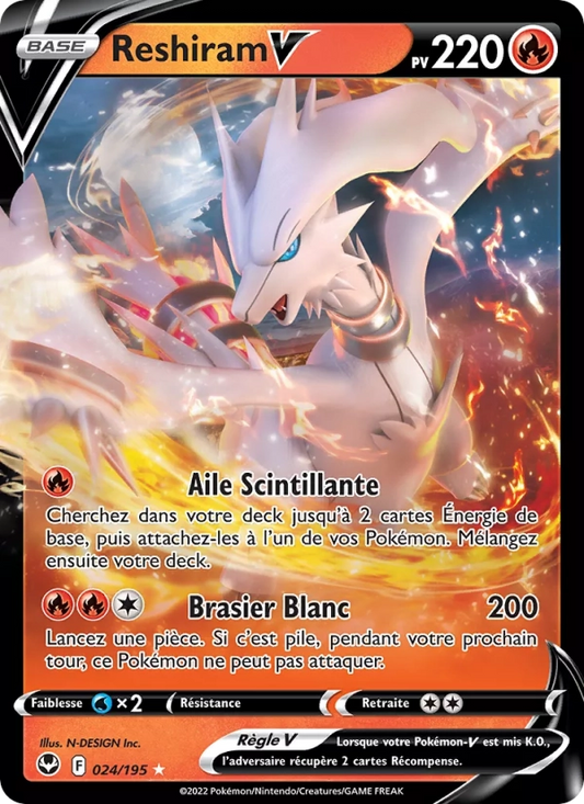 024/195 Reshiram V - Tempête Argentée