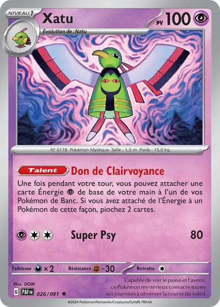 026/091 Xatu Reverse - Destinées de Paldea