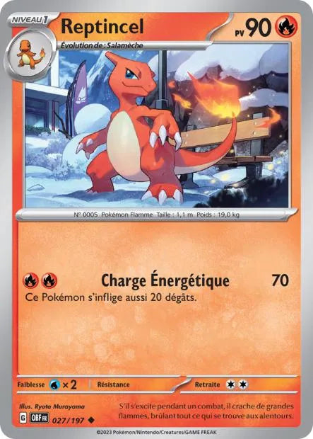 027/197 Reptincel Holo - Flammes Obsidiennes