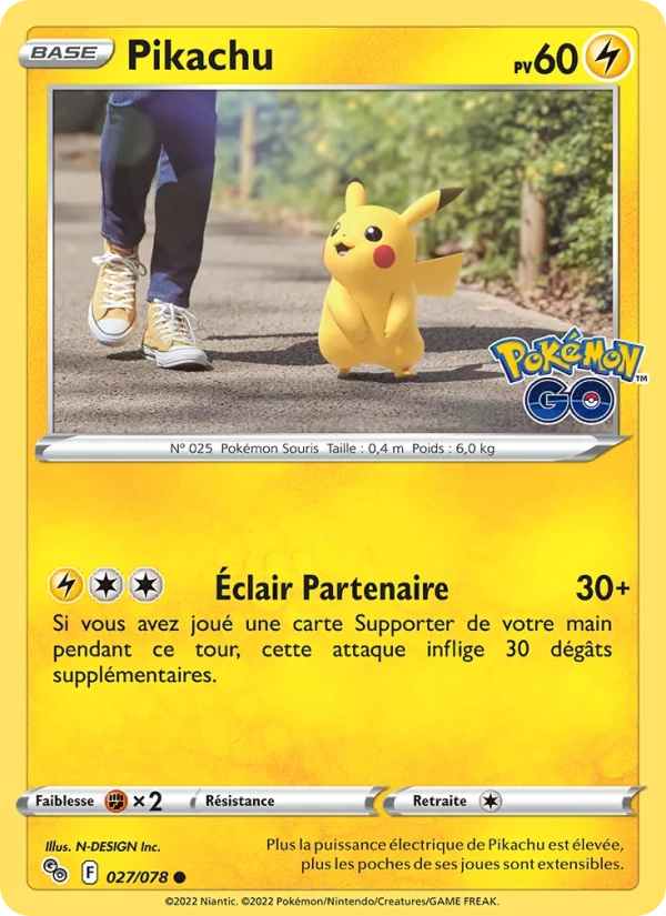 027/078 Pikachu HOLO - Pokémon GO