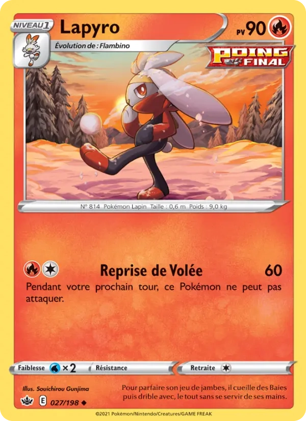 027/198 Lapyro Reverse - Règne de Glace