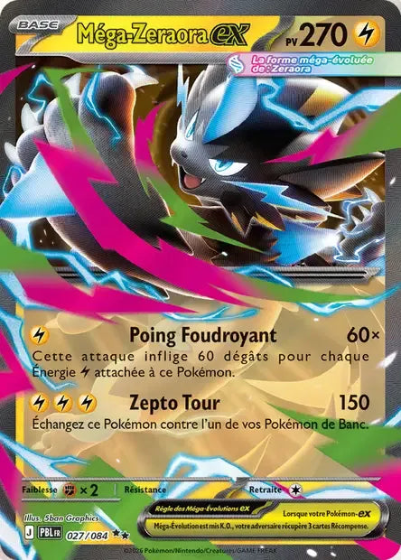 027/084 Mega Zeraora EX - Nuit Noire