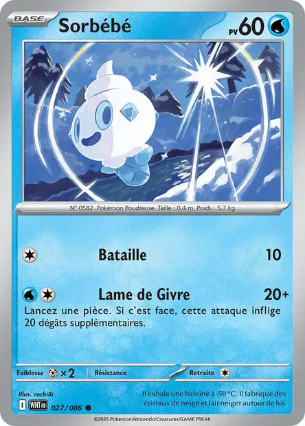027/086 Sorbebe POKEBALL - Flamme Blanche - Pokeball