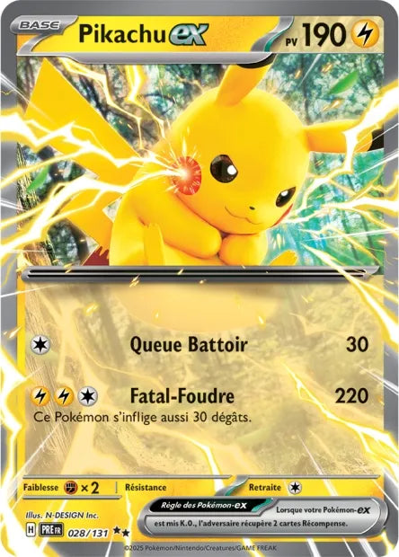 028/131 Pikachu EX - Évolutions Prismatiques