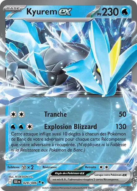 028/086 Kyurem EX - Foudre Noire